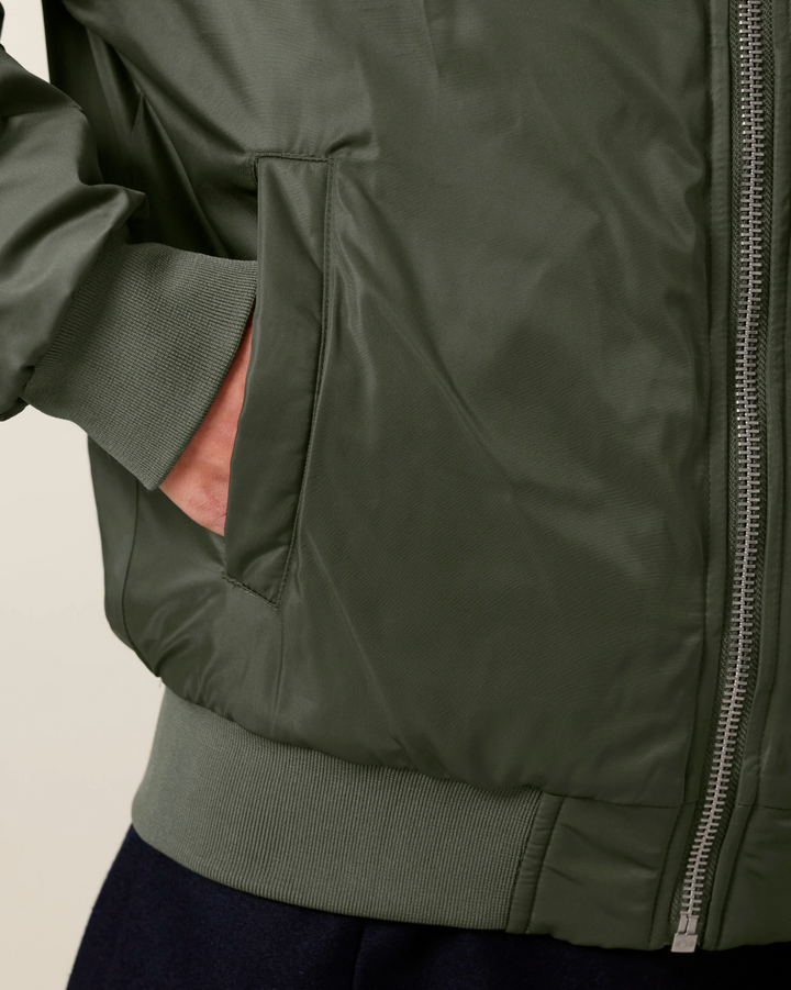 "All Hood Hustlin" Bomber Jacket olive