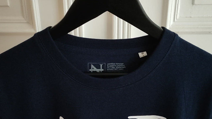 "Foundation Logo" T-Shirt dark heather blue (heavyweight 220gsm)