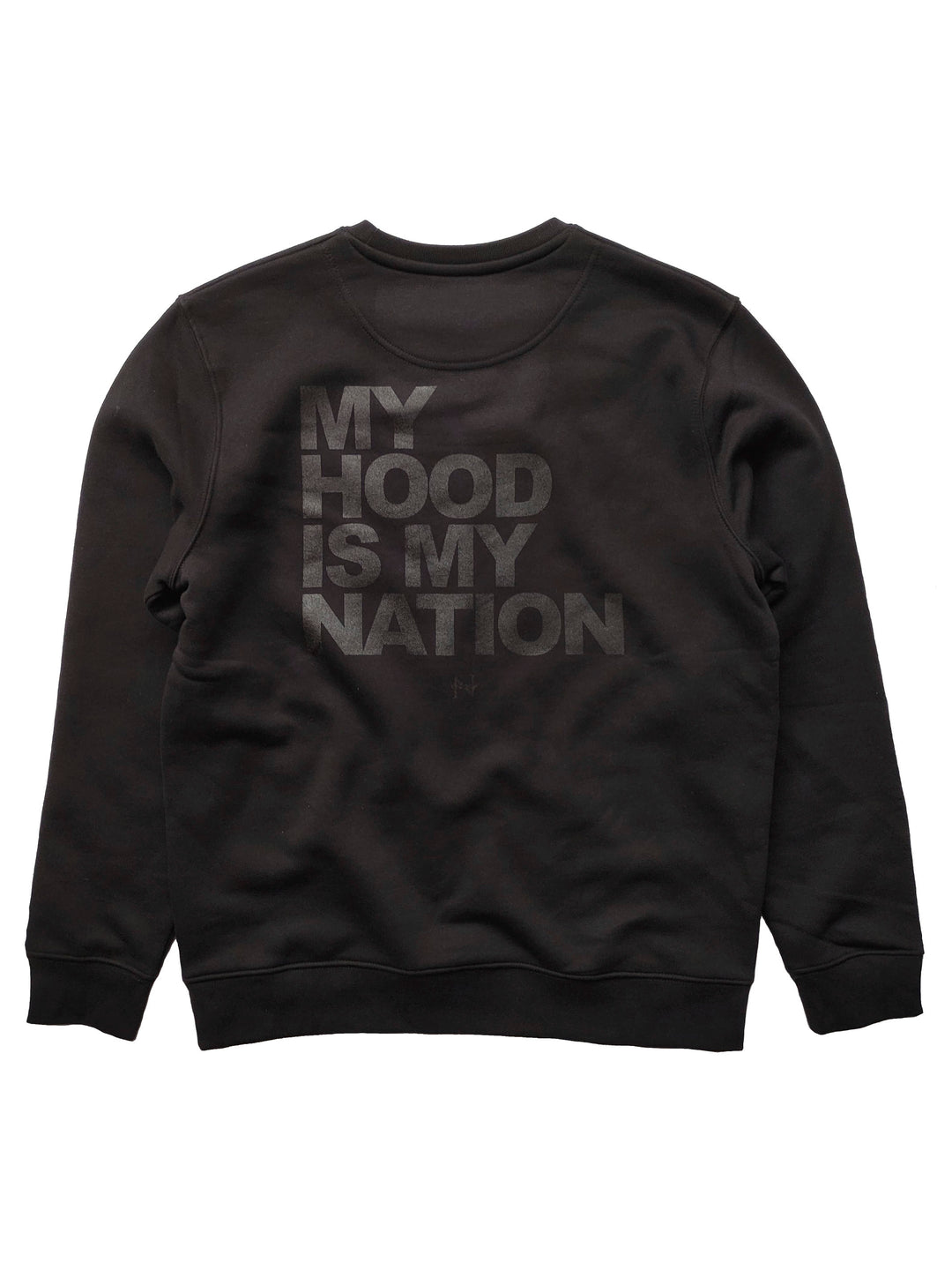 "My Hood" Crewneck Sweatshirt black (heavyweight 350gsm)