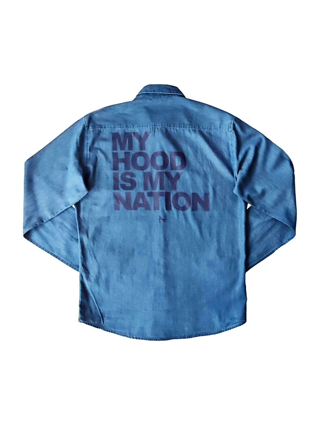 "My Hood" Denim Shirt medium blue