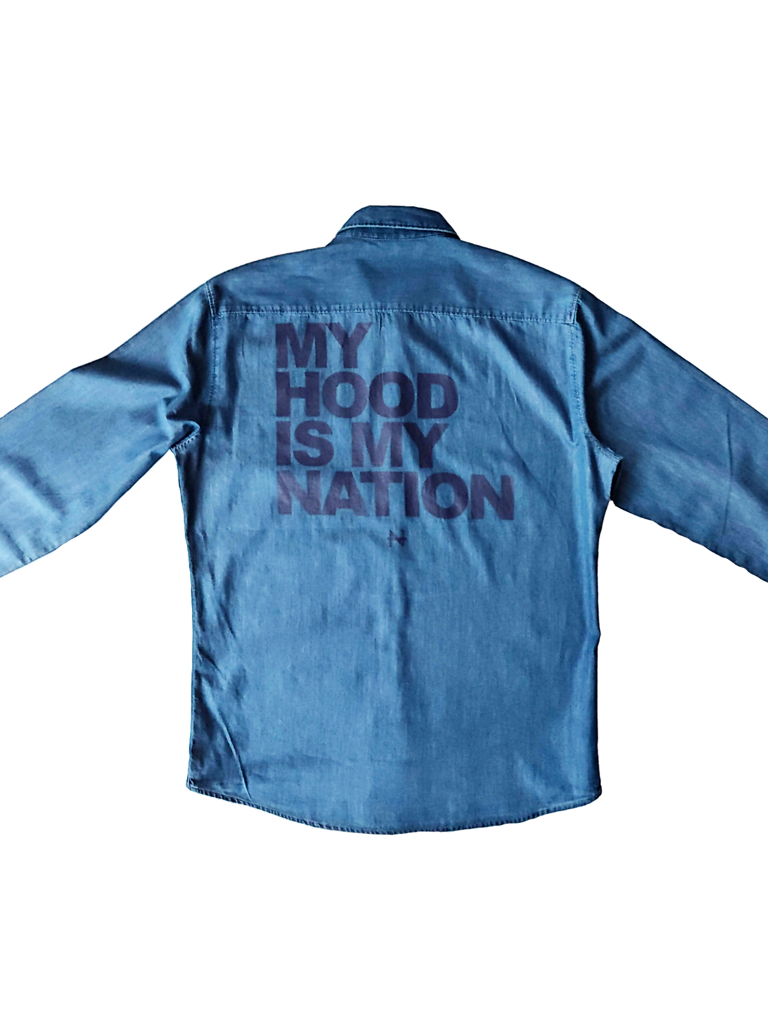 "My Hood" Denim Shirt medium blue