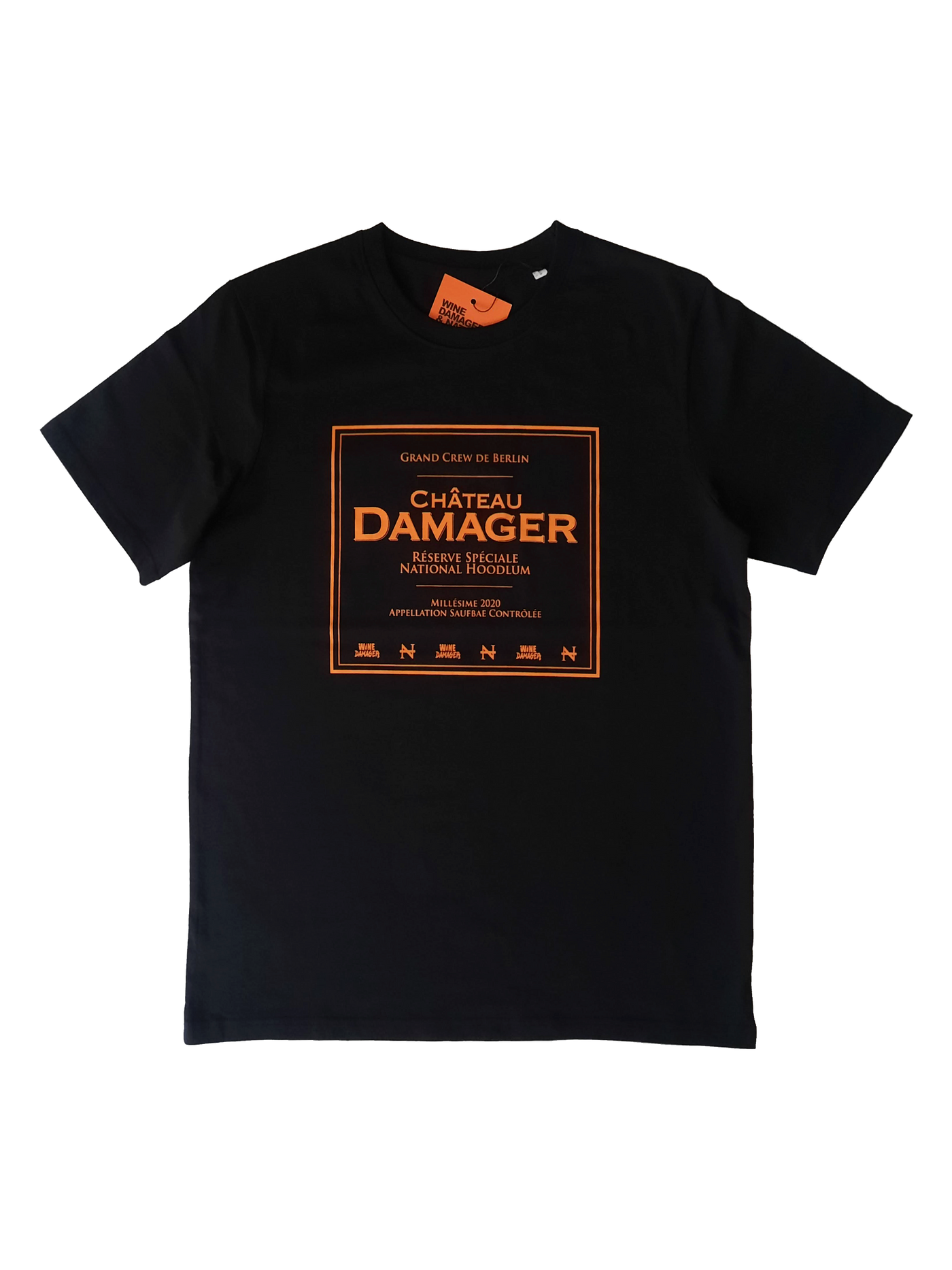 "Wine Damager" Exclusive Collab T-Shirt black (heavyweight 220gsm)